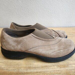 Merrell Shoes Womens Size 8.5 Brown Suede Slip On Air Cushion Comfort Walking